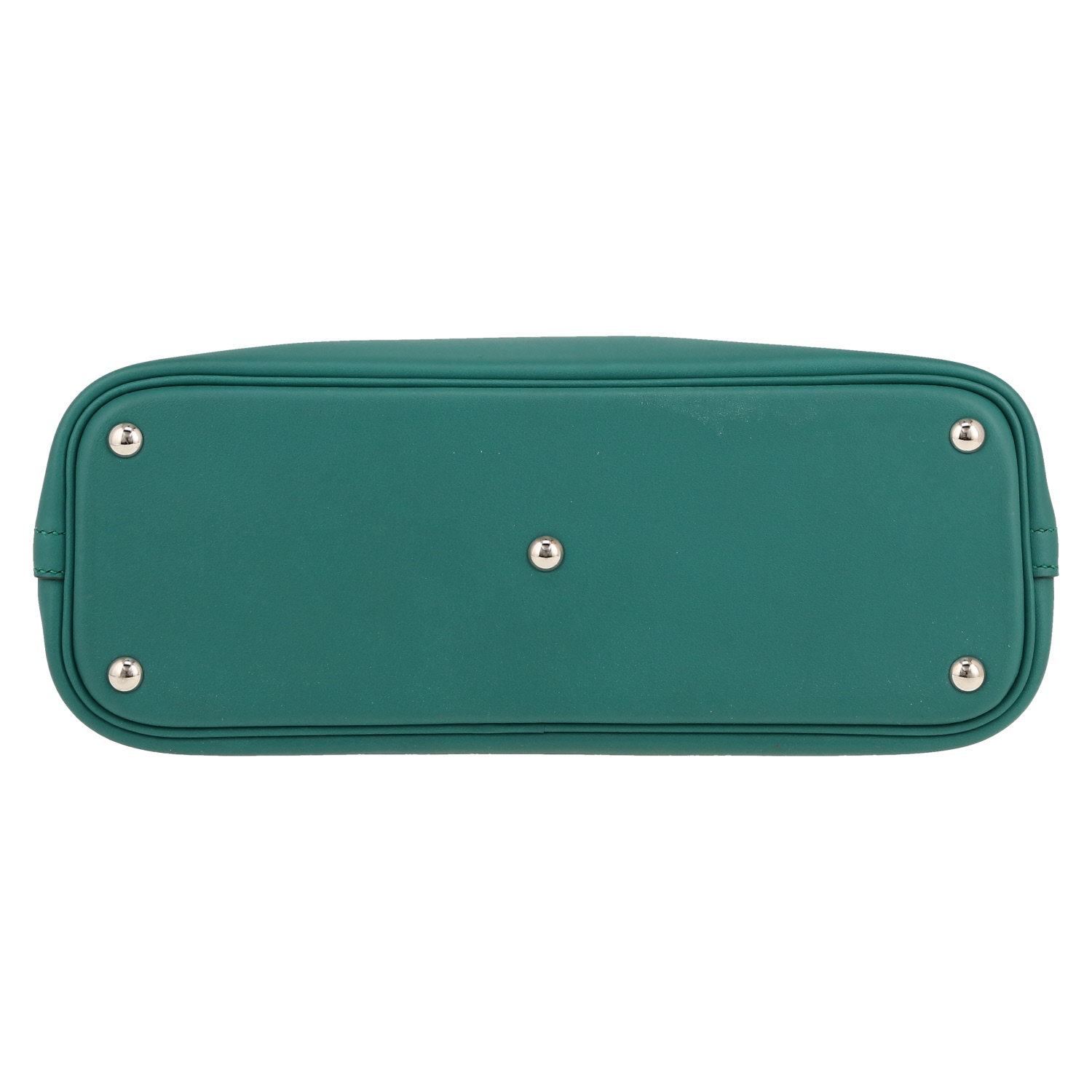 Bolso de mano Hermès  Bolide 27 cm en cuero swift verde - Detail D1