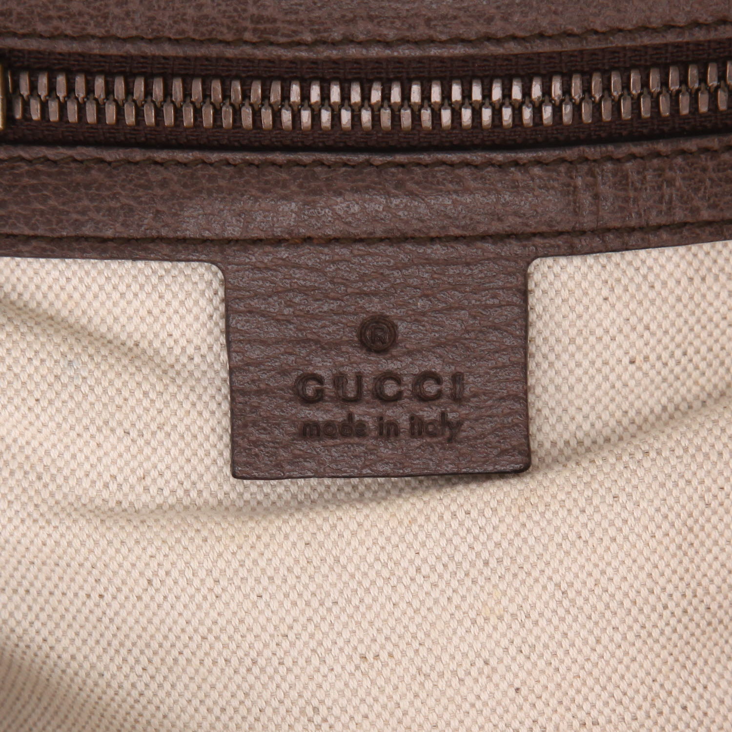 Mochila Gucci  Ophidia en tejido "sûpreme GG" y cuero marrón - Detail D2