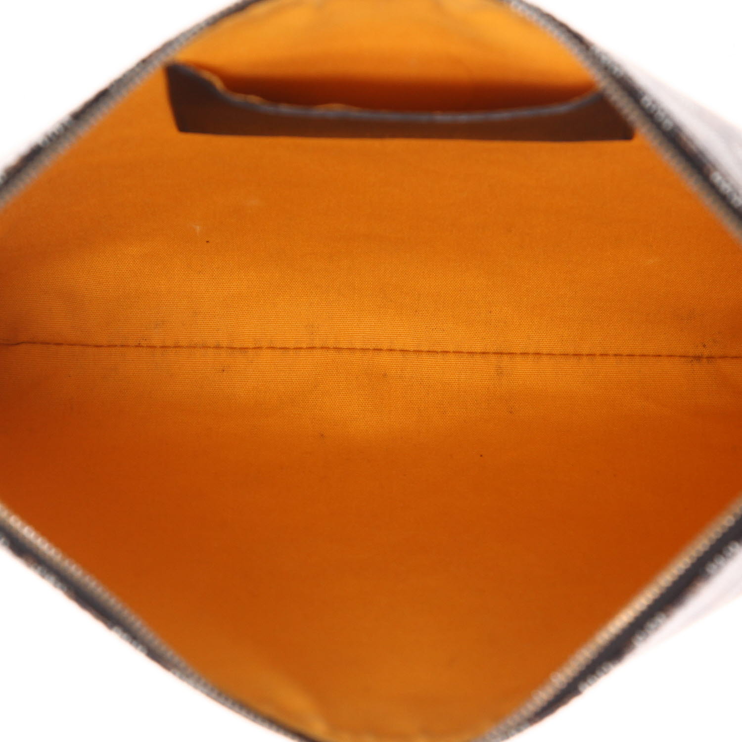 Goyard  Sénat pouch  in black, brown and white Goyard canvas - Detail D3