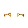 Par de gemelos rígido Hermès Chaine d'Ancre de oro amarillo - 360 thumbnail