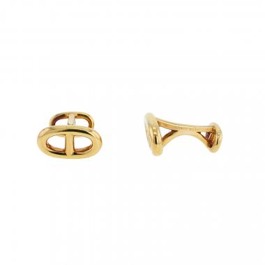 Rigid Hermès Chaine d'Ancre pair of cufflinks in yellow gold