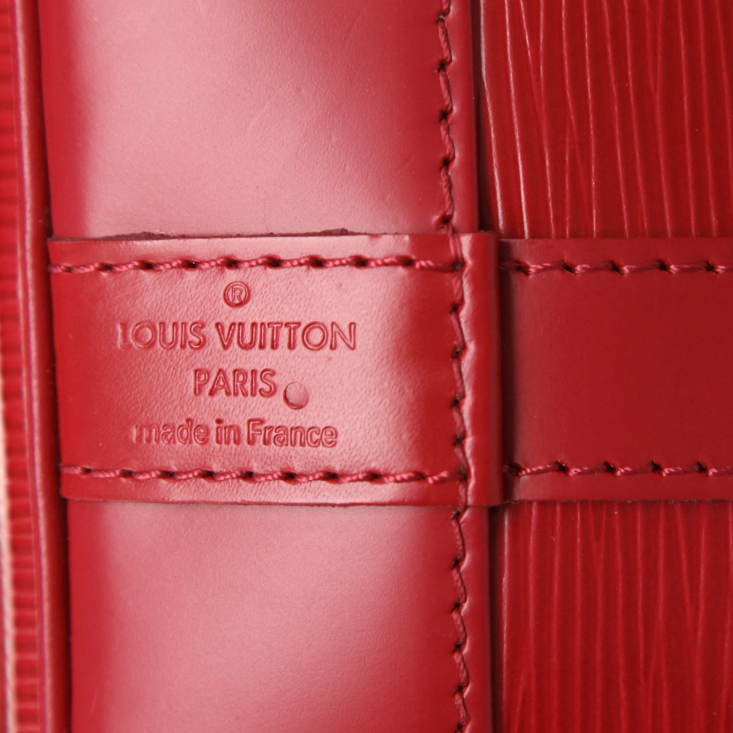 Borsa a spalla Louis Vuitton  Noé in pelle Epi rossa - Detail D2