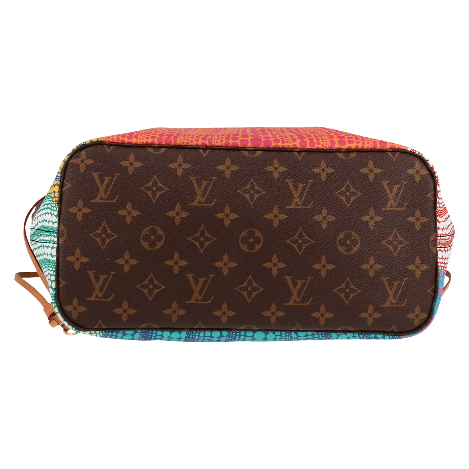 Sac cabas Louis Vuitton  Neverfull Editions Limitées moyen modèle  en toile monogram et cuir naturel - Detail D1