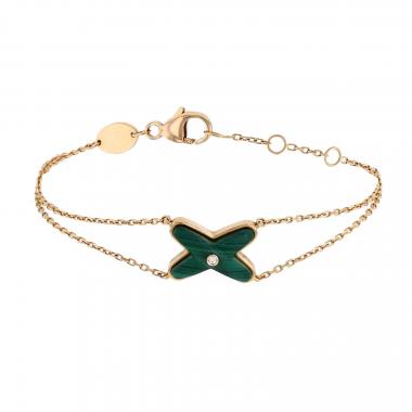 Chaumet Jeux de Liens bracelet in pink gold, malachite and diamond