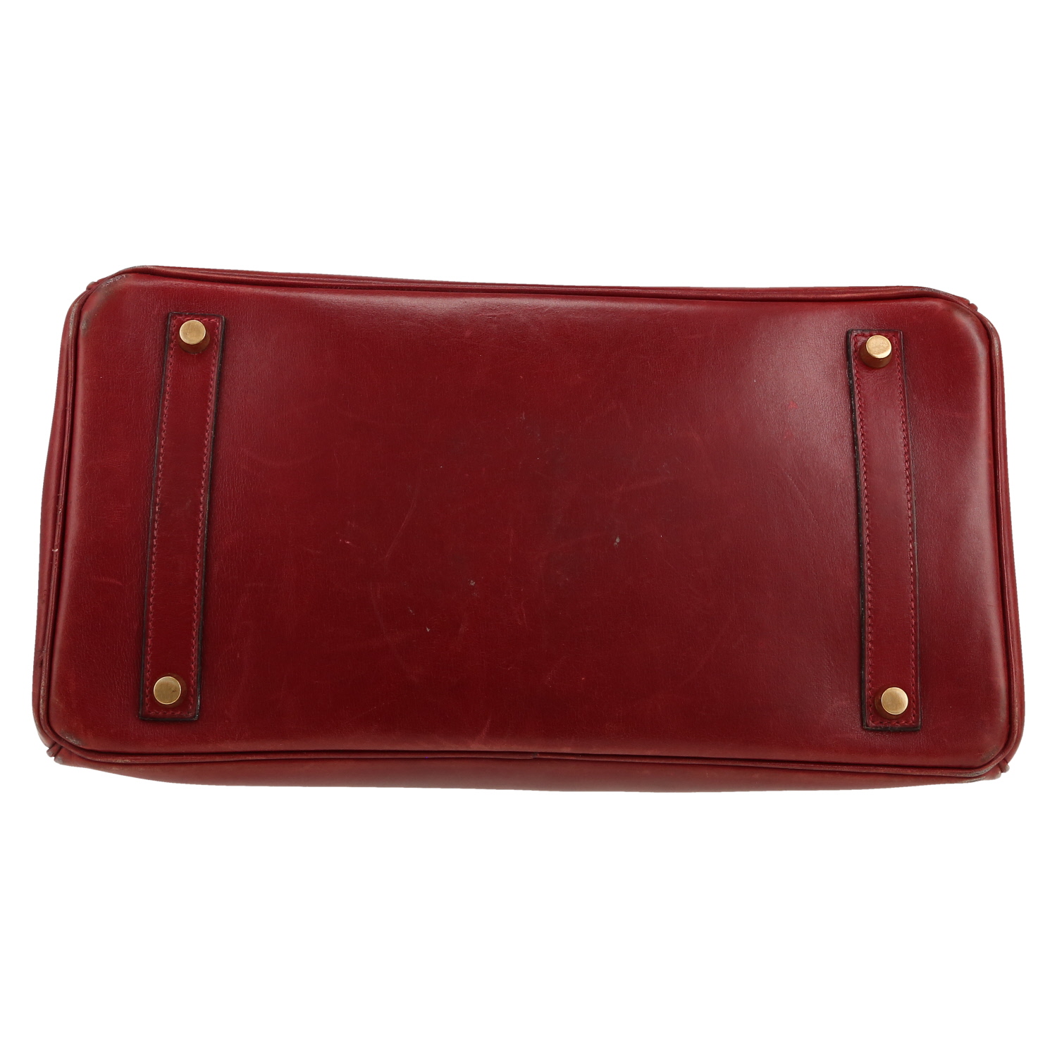 Hermès  Birkin 35 cm handbag  in burgundy box leather - Detail D1