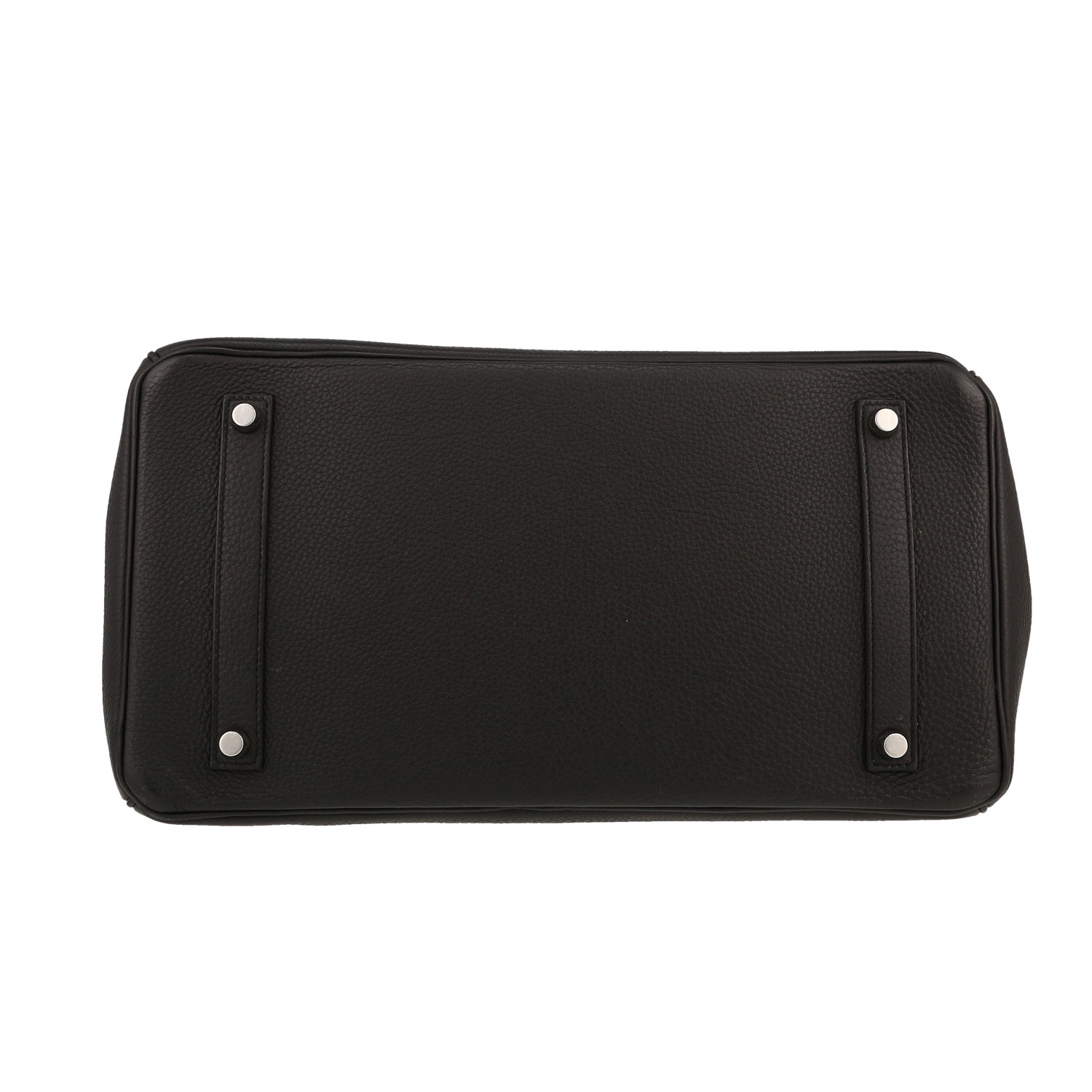 Bolso de mano Hermès  Birkin 35 cm en cuero togo negro - Detail D1