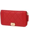 Portafogli Chanel  Boy Wallet in pelle trapuntata rossa - 00pp thumbnail