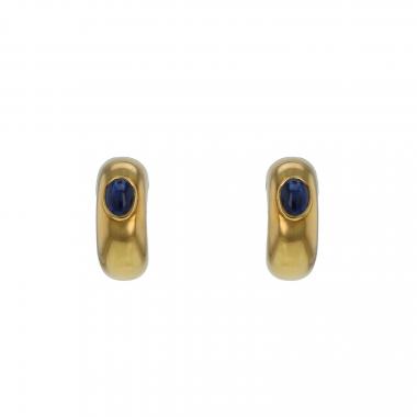 Chaumet Anneau earrings in yellow gold and sapphires
