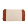 Hermès  Birkin 40 cm handbag  in gold Barenia leather  and beige canvas - Detail D1 thumbnail