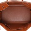 Hermès  Birkin 40 cm handbag  in gold Barenia leather  and beige canvas - Detail D3 thumbnail