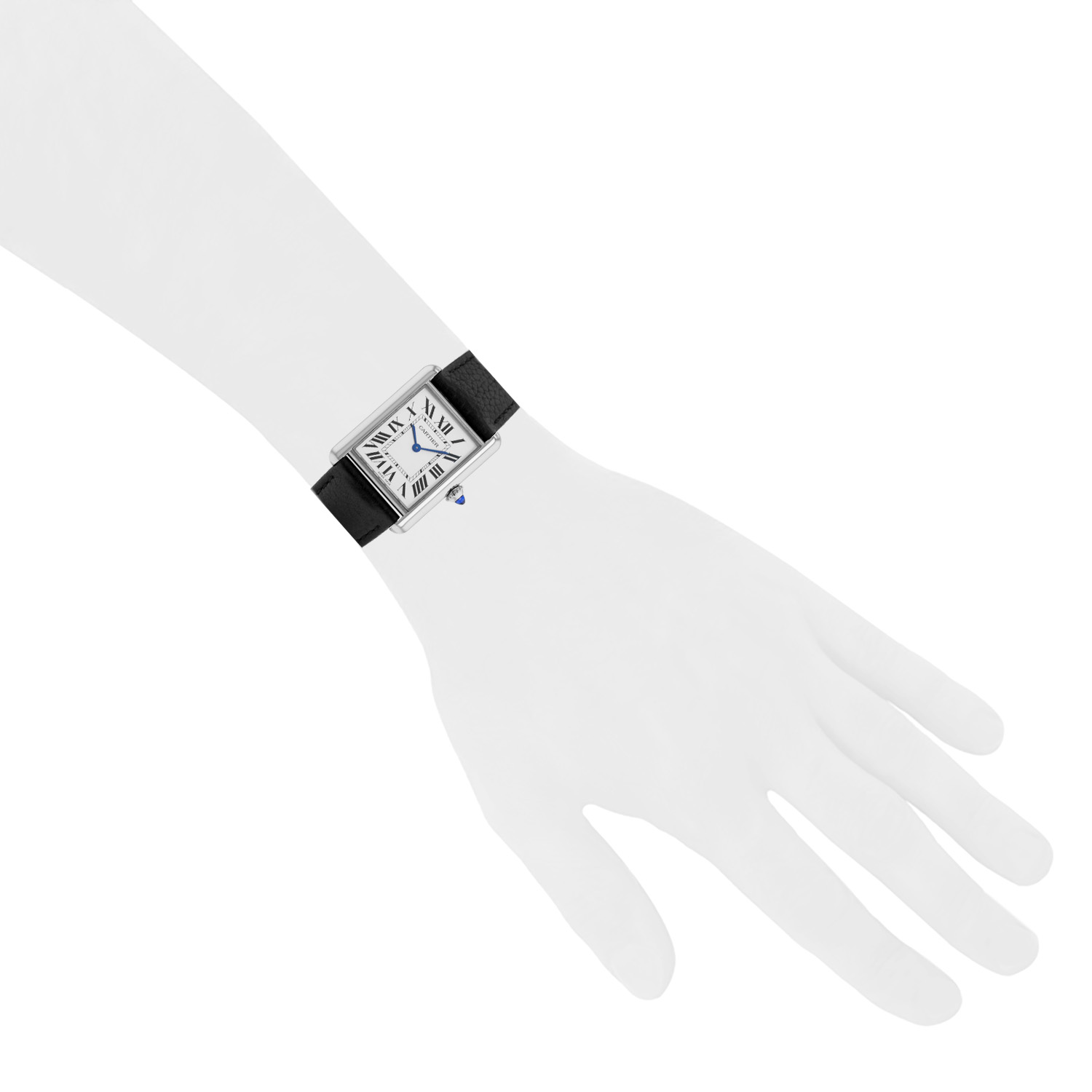 Montre Cartier Tank Must en acier Ref: Cartier - 4323  Vers 2021 - Detail D1