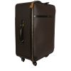 Saint Laurent   rigid suitcase  monogram canvas  and black leather - Detail D2 thumbnail