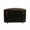 Saint Laurent   rigid suitcase  monogram canvas  and black leather - Detail D4 thumbnail