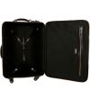 Saint Laurent   rigid suitcase  monogram canvas  and black leather - Detail D7 thumbnail