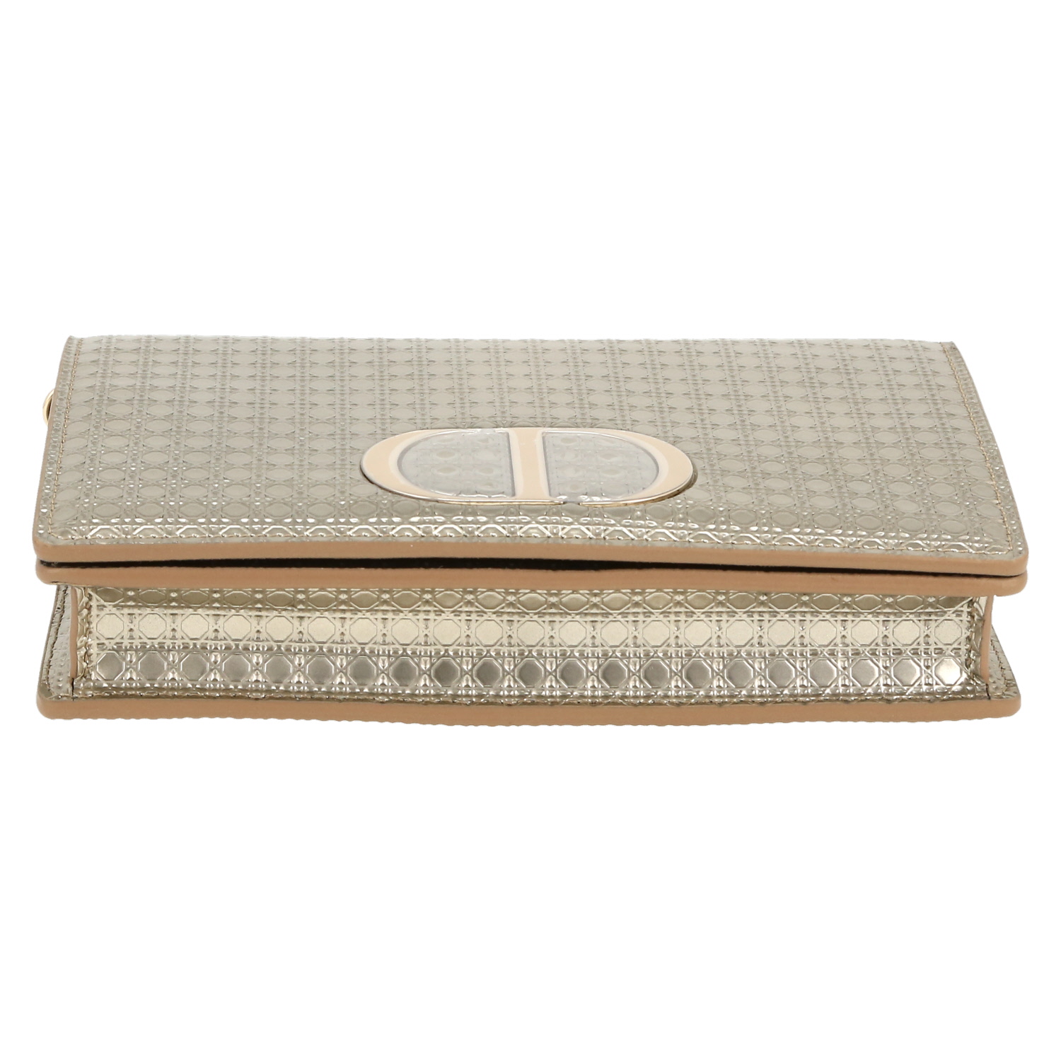 Dior   handbag/clutch  in gold leather cannage - Detail D1