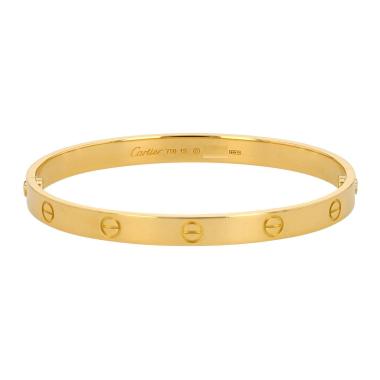 Bracelet Cartier Love en or jaune, taille 19