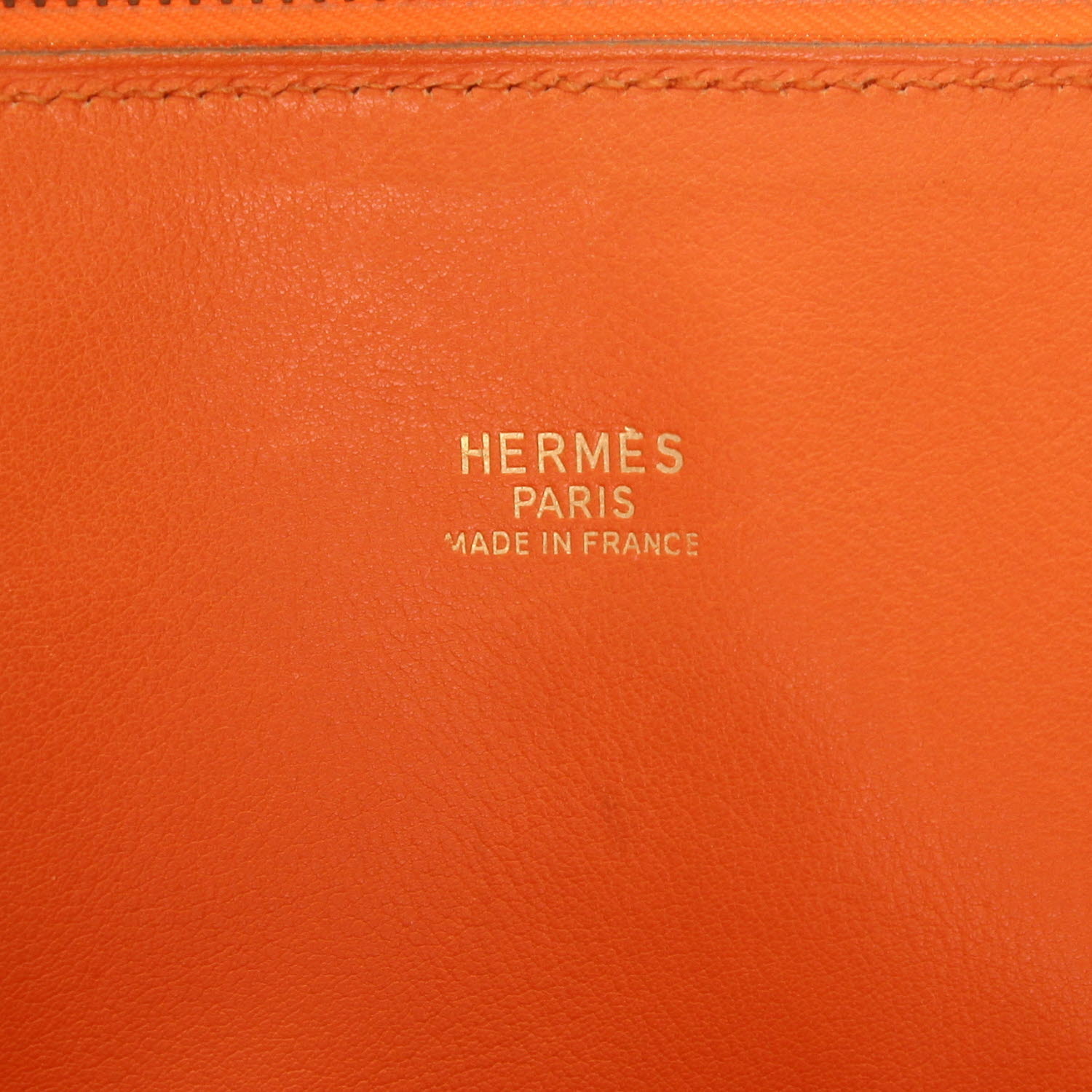 Sac à main Hermès  Bolide 35 cm en cuir Swift orange - Detail D2