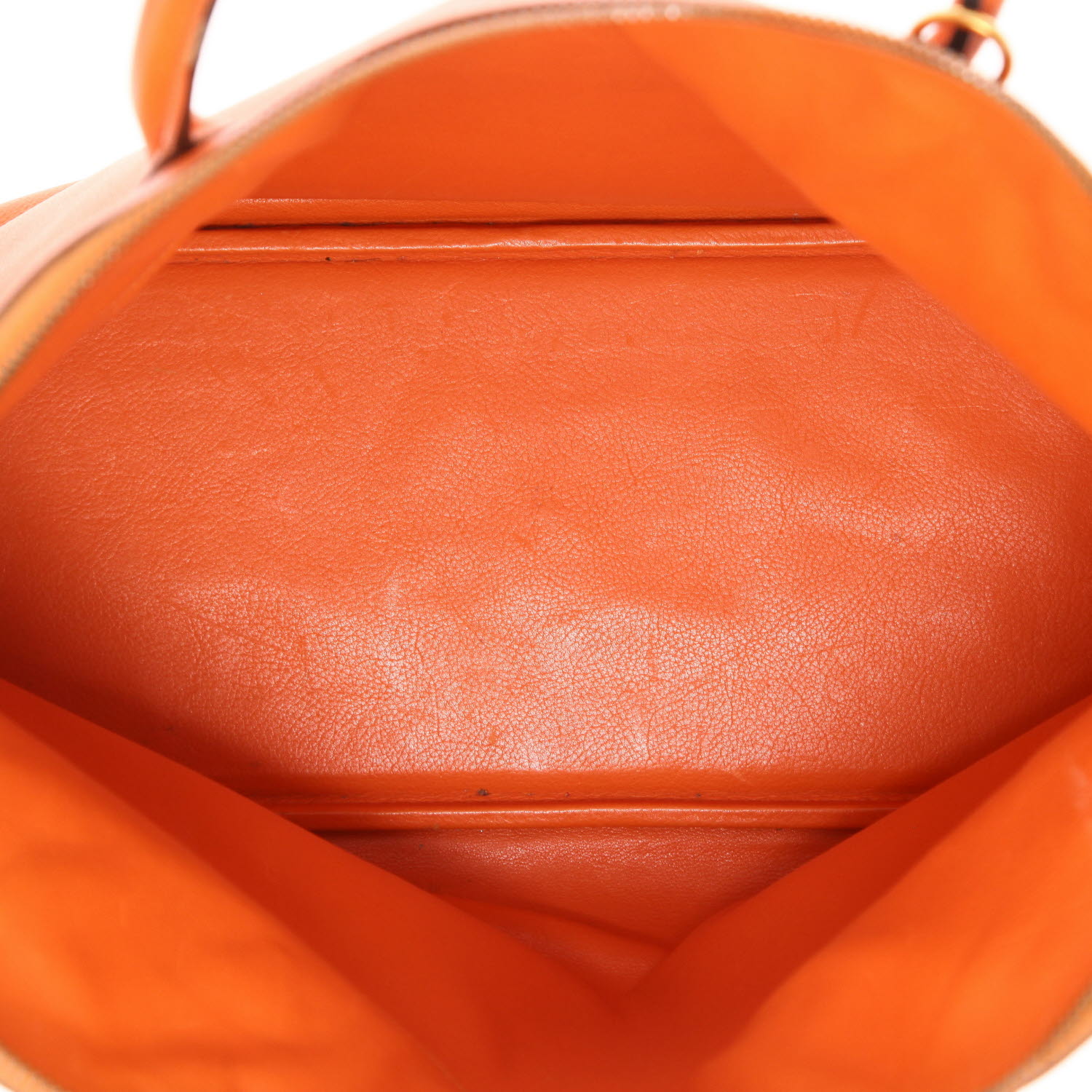 Hermès  Bolide 35 cm handbag  in orange Swift leather - Detail D3