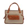 Chloé  Hayley handbag  in beige canvas  and brown leather - 360 thumbnail