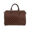 Bolso de mano Louis Vuitton  Speedy 30 en lona a cuadros ébano y cuero marrón - 360 thumbnail