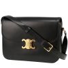 Borsa a tracolla Celine  Triomphe modello grande  in pelle nera - 00pp thumbnail