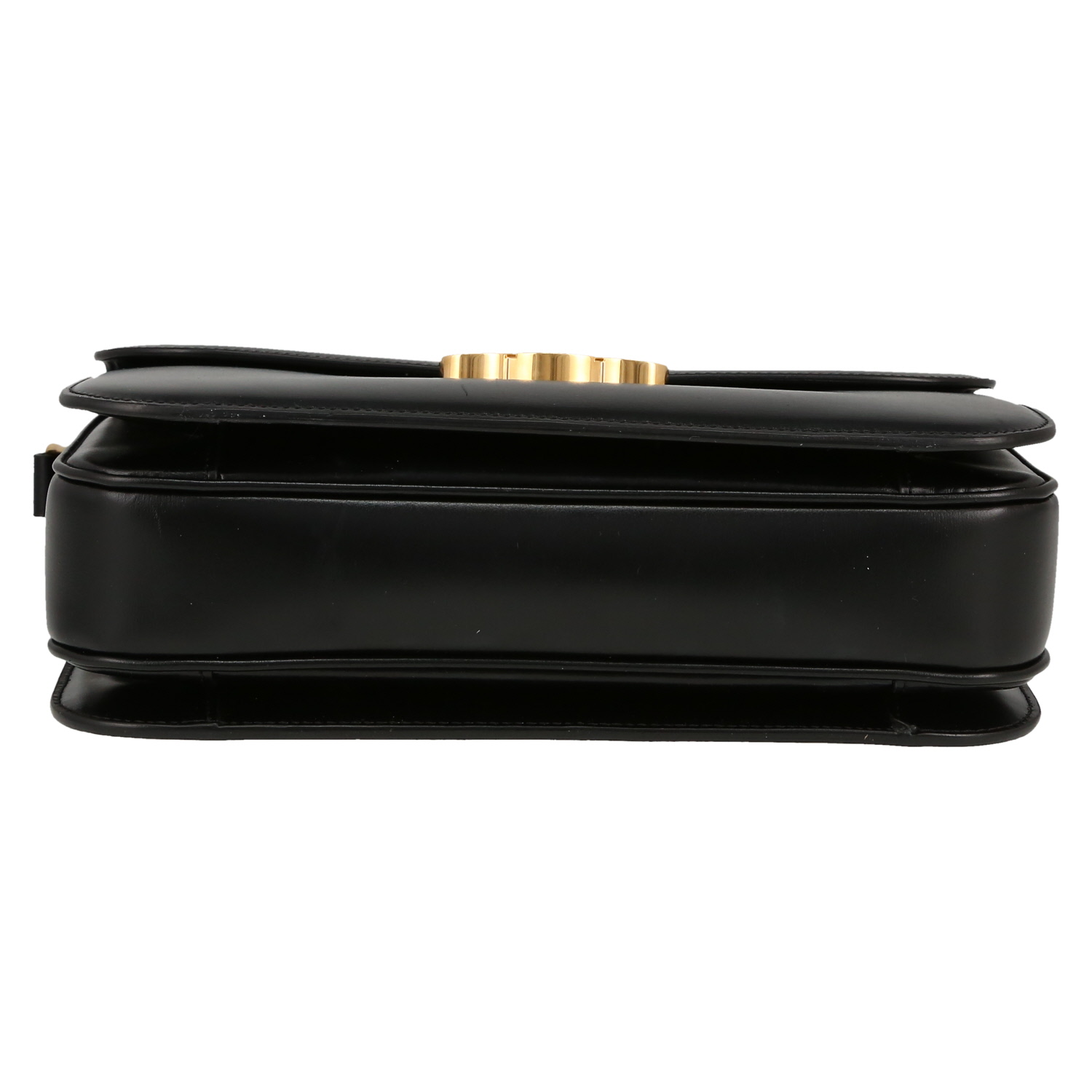 Borsa a tracolla Celine  Triomphe modello grande  in pelle nera - Detail D1