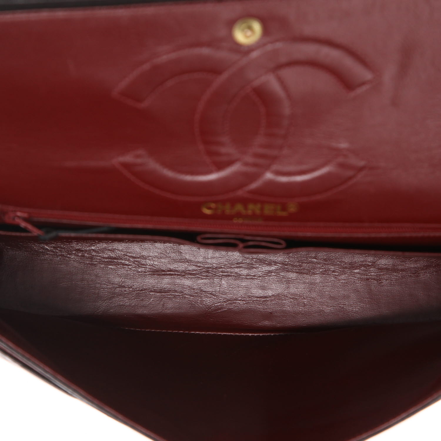 Bolso de mano Chanel  Vintage en cuero acolchado negro - Detail D3