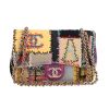 Bolso de mano Chanel  Timeless Jumbo en lona y cuero multicolor - 360 thumbnail