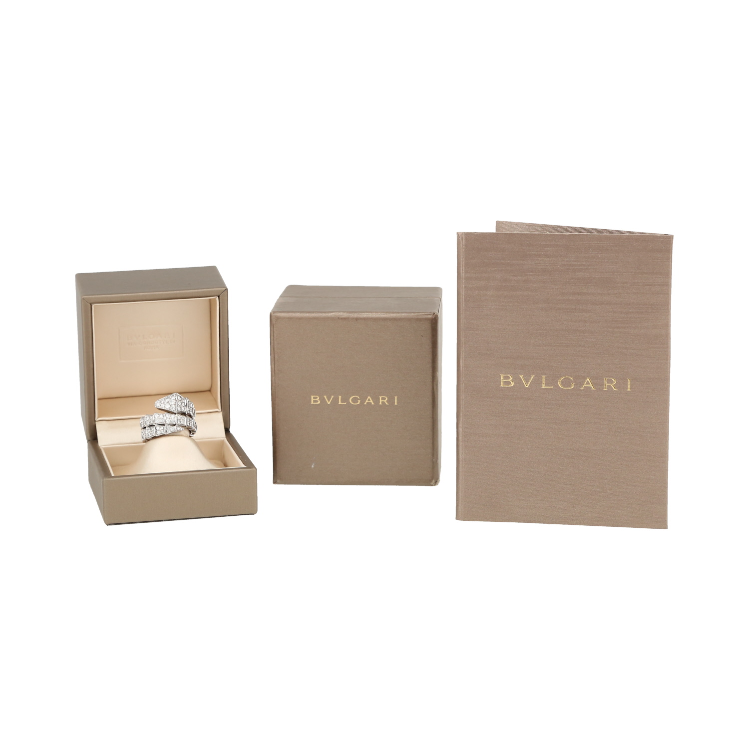 Bague Bulgari Serpenti Viper grand modèle en or blanc et diamants - Detail D2