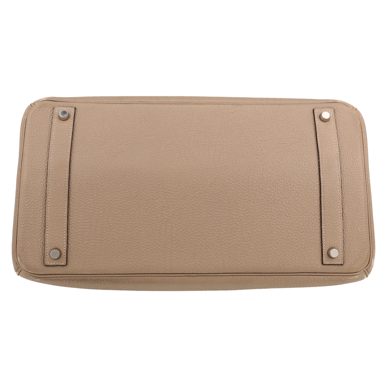 Hermès  Birkin 40 cm handbag  in tourterelle grey togo leather - Detail D1