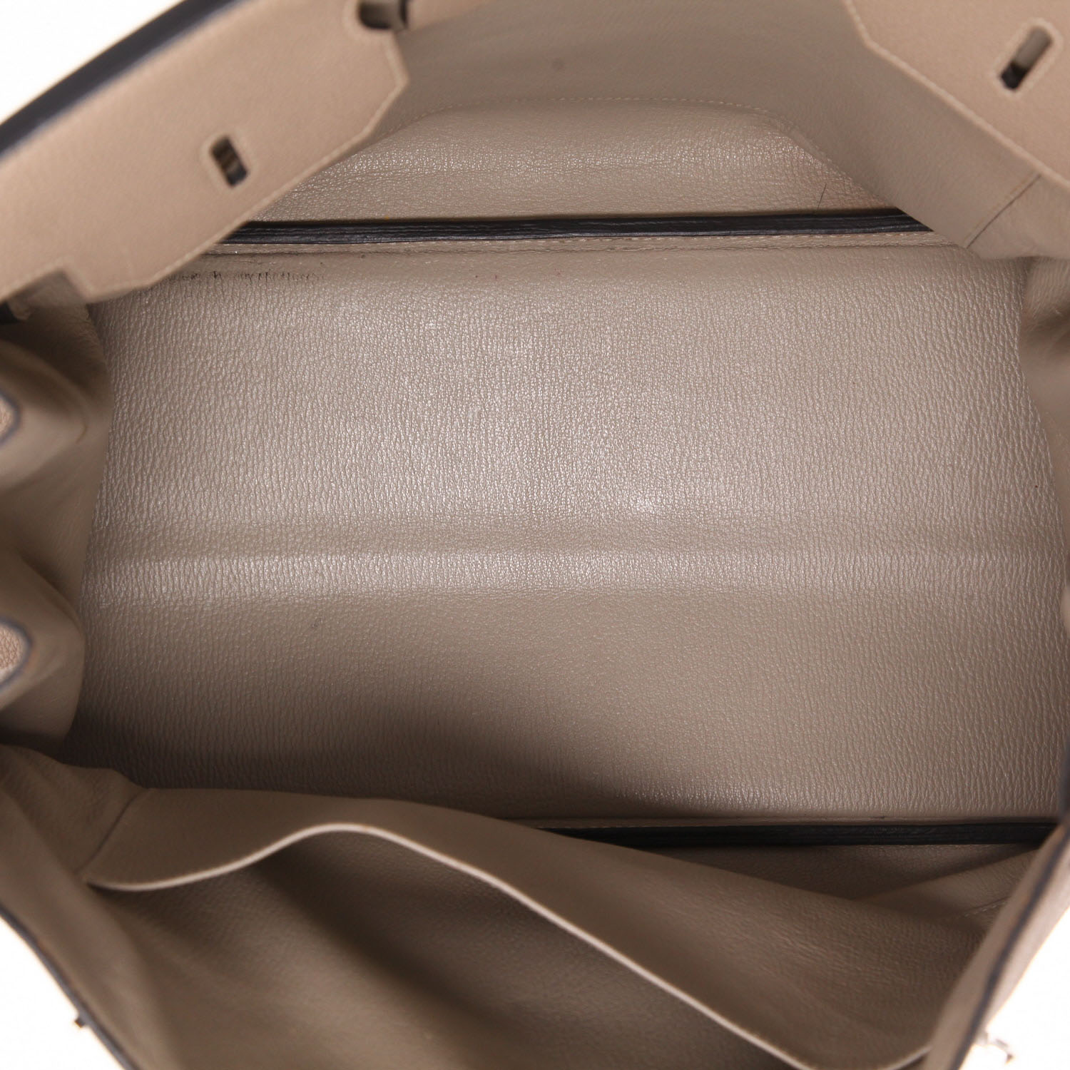 Bolso de mano Hermès  Birkin 40 cm en cuero togo gris tórtola - Detail D3