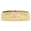 Chanel 2.55 large model  handbag  in gold quilted leather - Detail D1 thumbnail