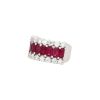 Vintage  ring in white gold, diamonds and ruby - 00pp thumbnail