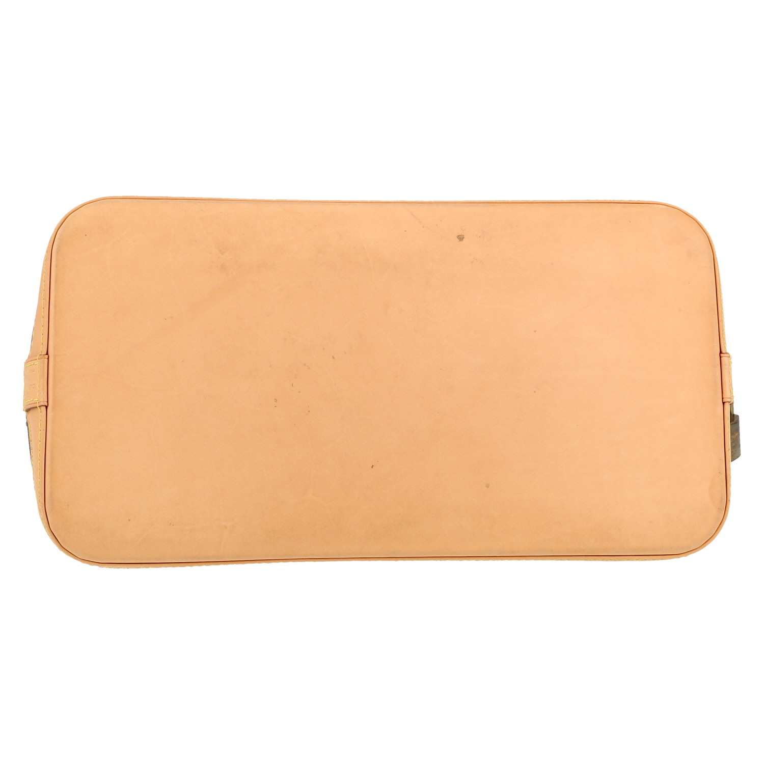 Sac à main Louis Vuitton  Alma moyen modèle  en toile monogram marron et cuir naturel - Detail D1