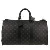 Bolsa de viaje Louis Vuitton  Keepall 45 en lona Monogram negra y cuero negro - Detail D1 thumbnail
