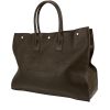 Saint Laurent  Cabas YSL shopping bag  in khaki leather - 00pp thumbnail