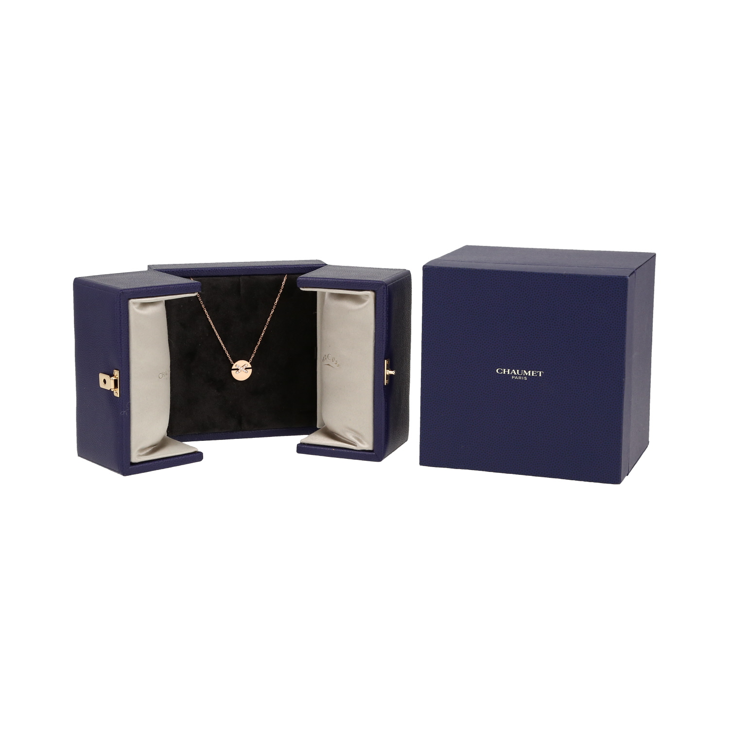 Collier Chaumet Jeux de Liens en or rose et diamants - Detail D2