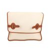 Hermès  Buenaventura messenger bag  in beige canvas  and gold leather - 360 thumbnail
