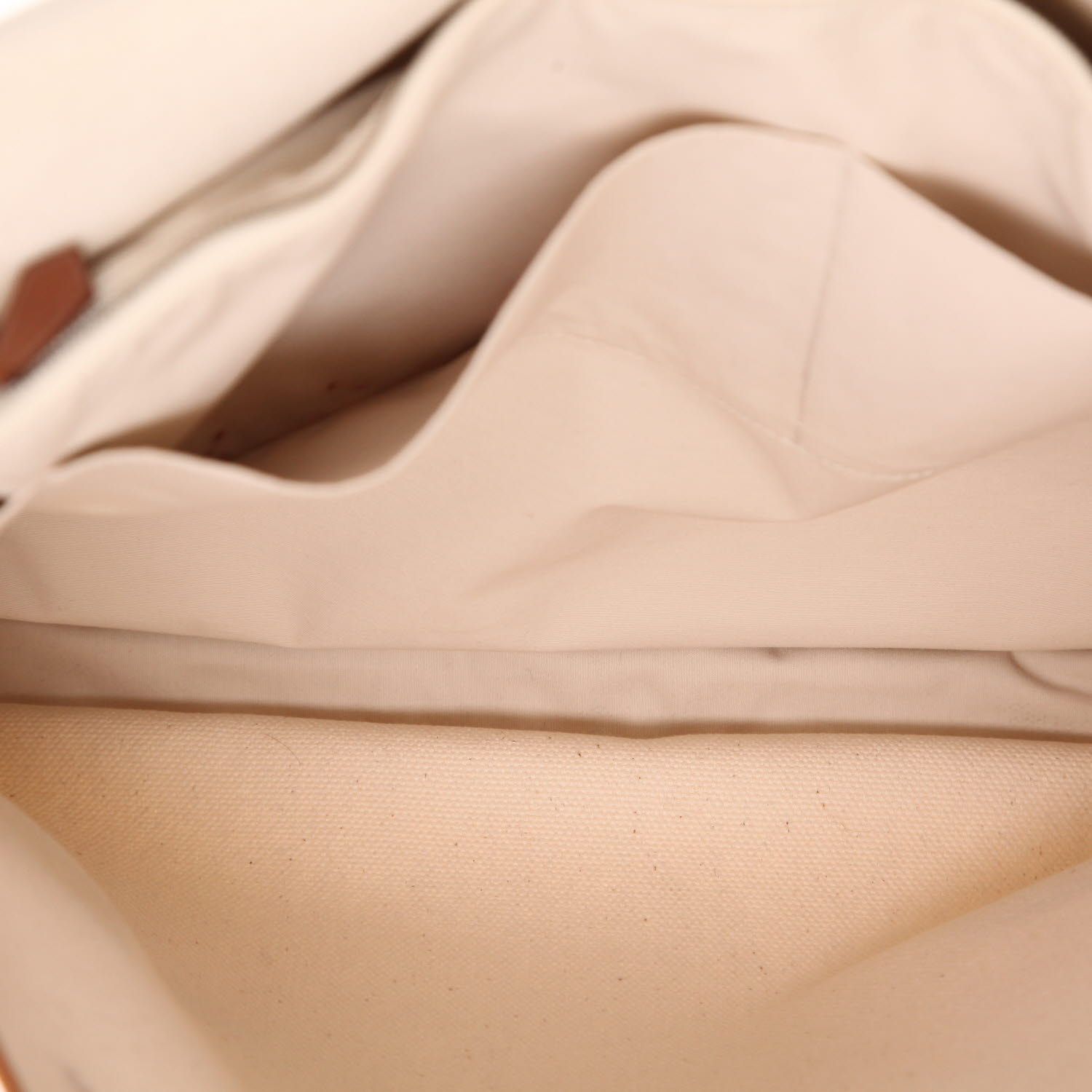 Borsa bisaccia Hermès  Buenaventura in tela beige e pelle gold - Detail D3
