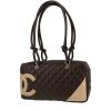 Chanel  Cambon handbag  in brown quilted leather  and beige leather - 00pp thumbnail