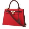 Hermès  Kelly 25 cm handbag  in Rouge de Coeur and red H epsom leather - 00pp thumbnail