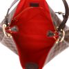 Shopping bag Louis Vuitton  Graceful modello piccolo  in tela a scacchi ebana e pelle marrone - Detail D3 thumbnail
