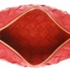 Borsa a tracolla Bottega Veneta  Loop mini  in pelle intrecciata rossa - Detail D3 thumbnail