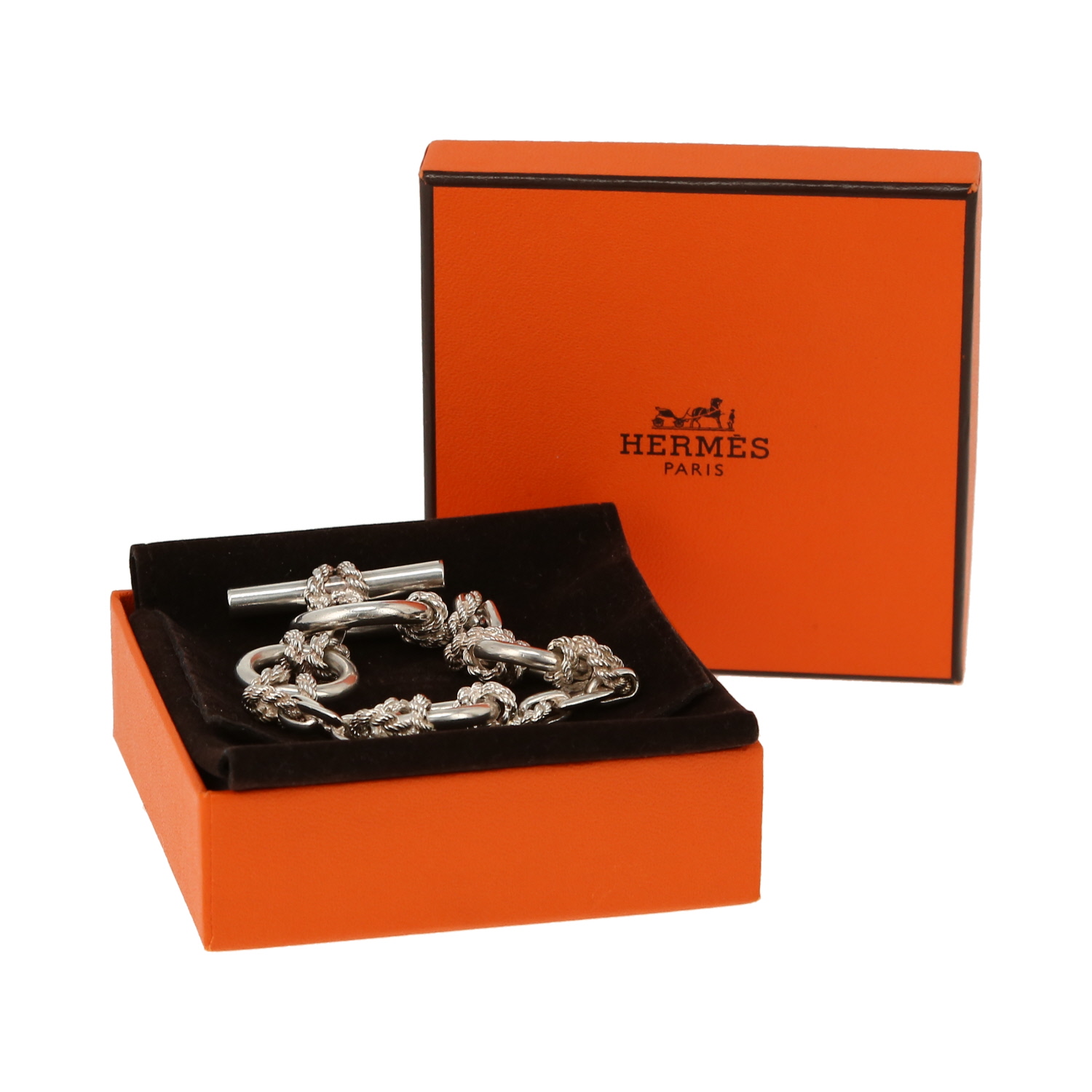 Hermès Douarnenez Noeud Marin bracelet in silver - Detail D2