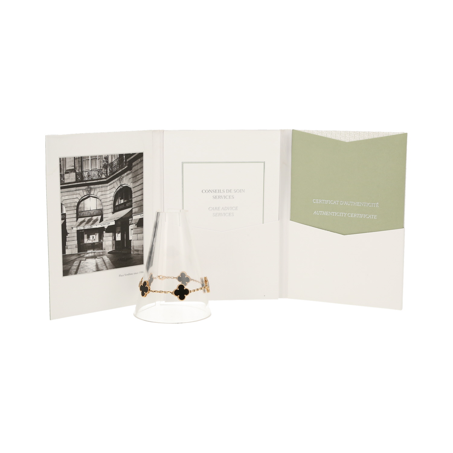 Bracciale Van Cleef & Arpels Vintage Alhambra in oro giallo e onice - Detail D2