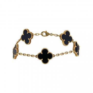 Bracciale Van Cleef & Arpels Vintage Alhambra in oro giallo e onice