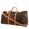 Bolsa de viaje Louis Vuitton  Keepall 60 en lona Monogram marrón y cuero natural - 00pp thumbnail