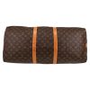 Bolsa de viaje Louis Vuitton  Keepall 60 en lona Monogram marrón y cuero natural - Detail D4 thumbnail