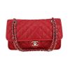 Chanel  French Riviera shoulder bag  in red grained leather - 360 thumbnail