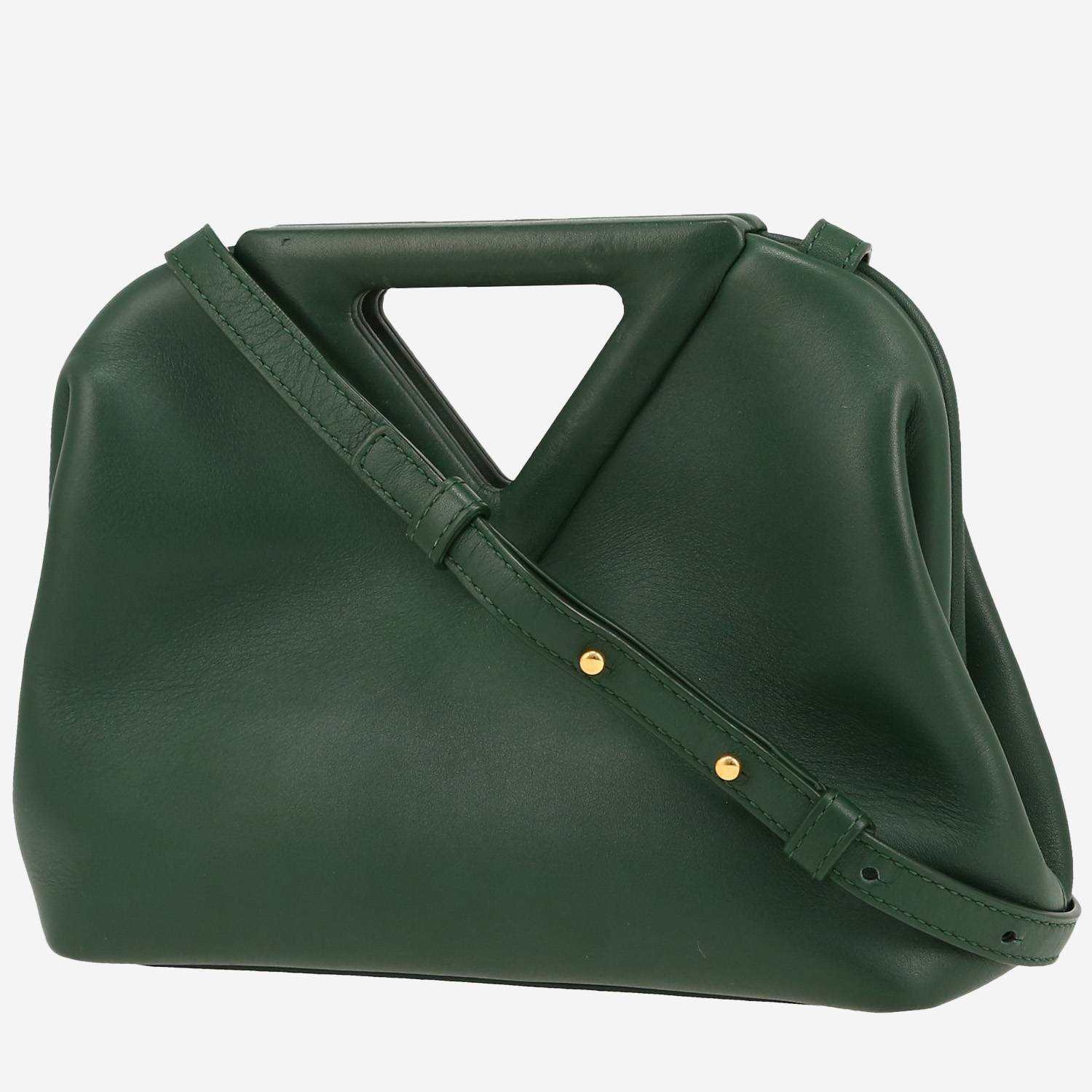 Sac bandoulière Bottega Veneta  Point en cuir vert